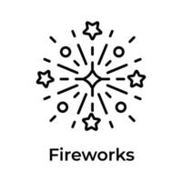 Firework celebration vector design, modern style