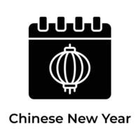 Premium icon of chinese new year calendar in modern style vector