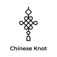 tomar un Mira a esta creativo y increíble chino nudo icono vector