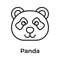 obtener tu sostener en esta visualmente atractivo panda icono, Listo a utilizar vector