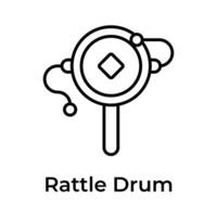 Chinese new year rattle drum vector design, up for premium use