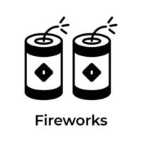Chinese new year celebration, firecracker vector design, read to use icon