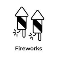 Firecracker vector icon trendy design style, up for premium use