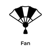 Creatively crafted icon of chinese fan modern design style, ready to use vector