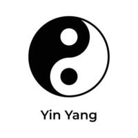 A chinese yin yang symbol vector design isolated on white background