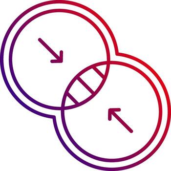 Combine Line gradient Icon vector