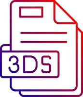3ds Line gradient Icon vector