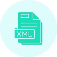 Xml Solid duo tune Icon vector