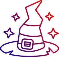 Witch hat Line gradient Icon vector