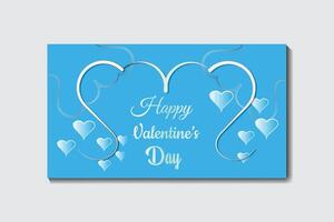 contento San Valentín día antecedentes con corazones vector diseño