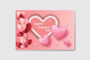 Vector elegant happy valentine's day stylish frame background