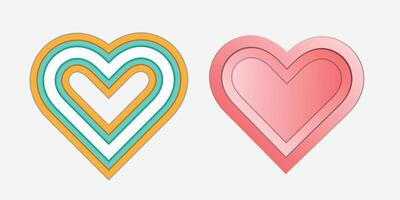 Vector valentines day heart background vector illustration