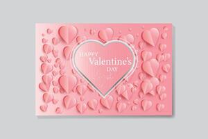 Vector elegant happy valentine's day stylish frame background design