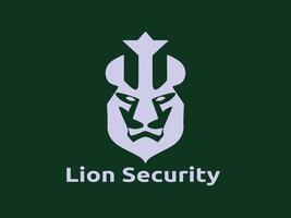 Lion security logo template for free. vector