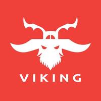 Viking logo design icon symbol vector template. human viking logo vector.