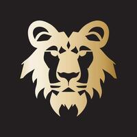 Lion head logo design vector