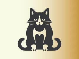 gato logo diseño icono símbolo vector modelo