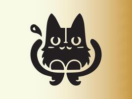 gato logo diseño icono símbolo vector modelo