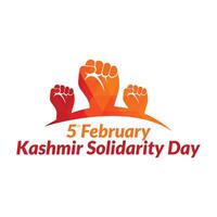 Kashmir Day logo design vector illustration.