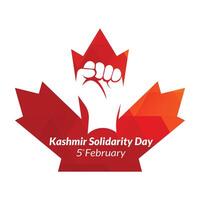 Kashmir Day logo design vector illustration.