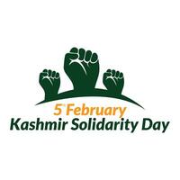 Kashmir Day logo design vector illustration.