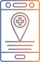 Health Clinic Line Gradient Icon vector