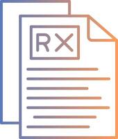 Rx Line Gradient Icon vector