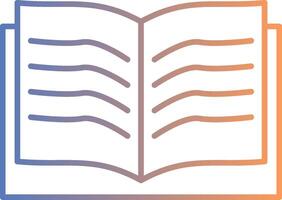 Quran Line Gradient Icon vector