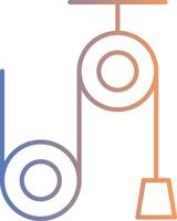 Pulley Machine Line Gradient Icon vector