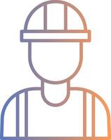 Engineer Line Gradient Icon vector