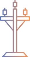 High Voltage Line Gradient Icon vector