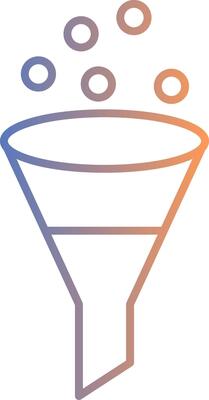Funnel Line Gradient Icon