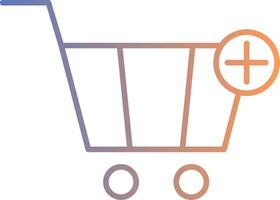 Add To Cart Line Gradient Icon vector