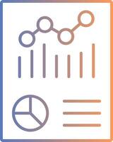 Graphical Report Line Gradient Icon vector