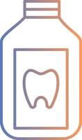 Mouthwash Line Gradient Icon vector