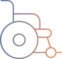 Wheelchair Line Gradient Icon vector