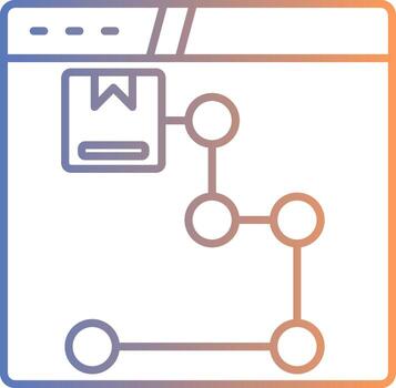 Tracking Line Gradient Icon vector
