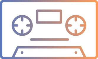 Cassette Line Gradient Icon vector