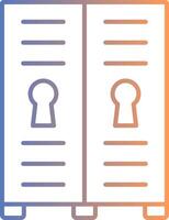 Lockers Line Gradient Icon vector