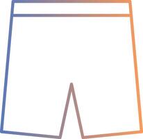 Shorts Line Gradient Icon vector