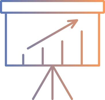 Presentation Line Gradient Icon vector