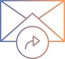 Forward Line Gradient Icon vector