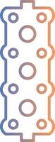Gasket Line Gradient Icon vector