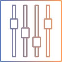 Faders Line Gradient Icon vector