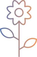 Flowers Line Gradient Icon vector