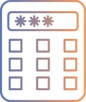 Security Panel Line Gradient Icon vector