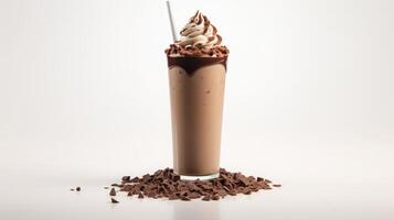 AI generated Delicious Chocolate Milkshake With Whipped Cream photo