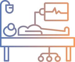 Medical Supervision Line Gradient Icon vector