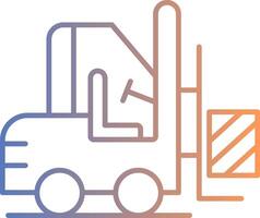 Forklift Line Gradient Icon vector