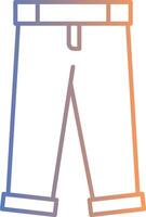 Pants Line Gradient Icon vector